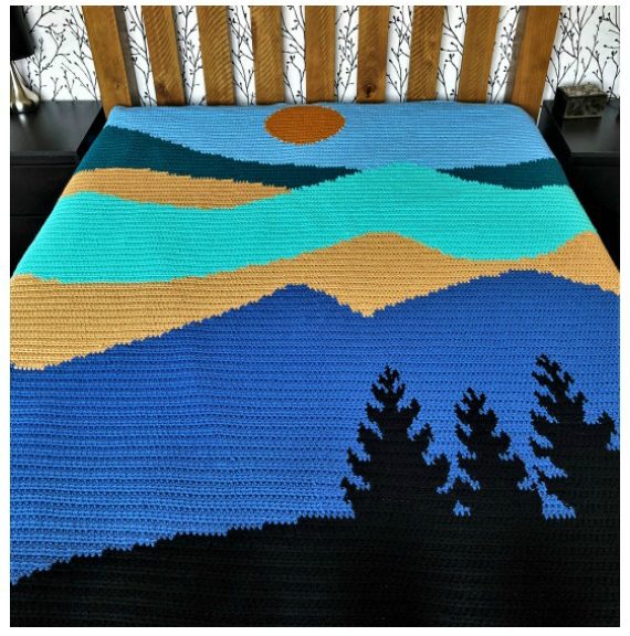 Big Mountains Blanket Crochet CK Crafts