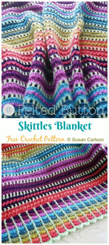 Skittles Blanket Crochet